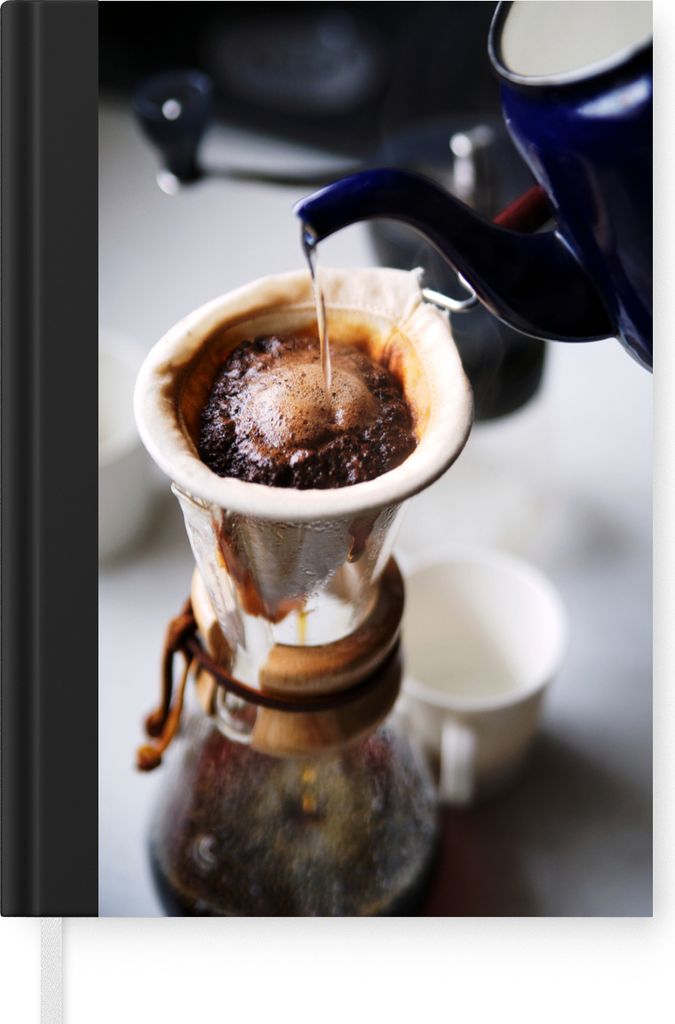 MuchoWow Notizbuch Tagebuch Haushaltsbuch Notebook A5 Filterkaffee wird auf die altmodische Art gebrüht - Notizblock - Notizheft - Notebook - Sc...