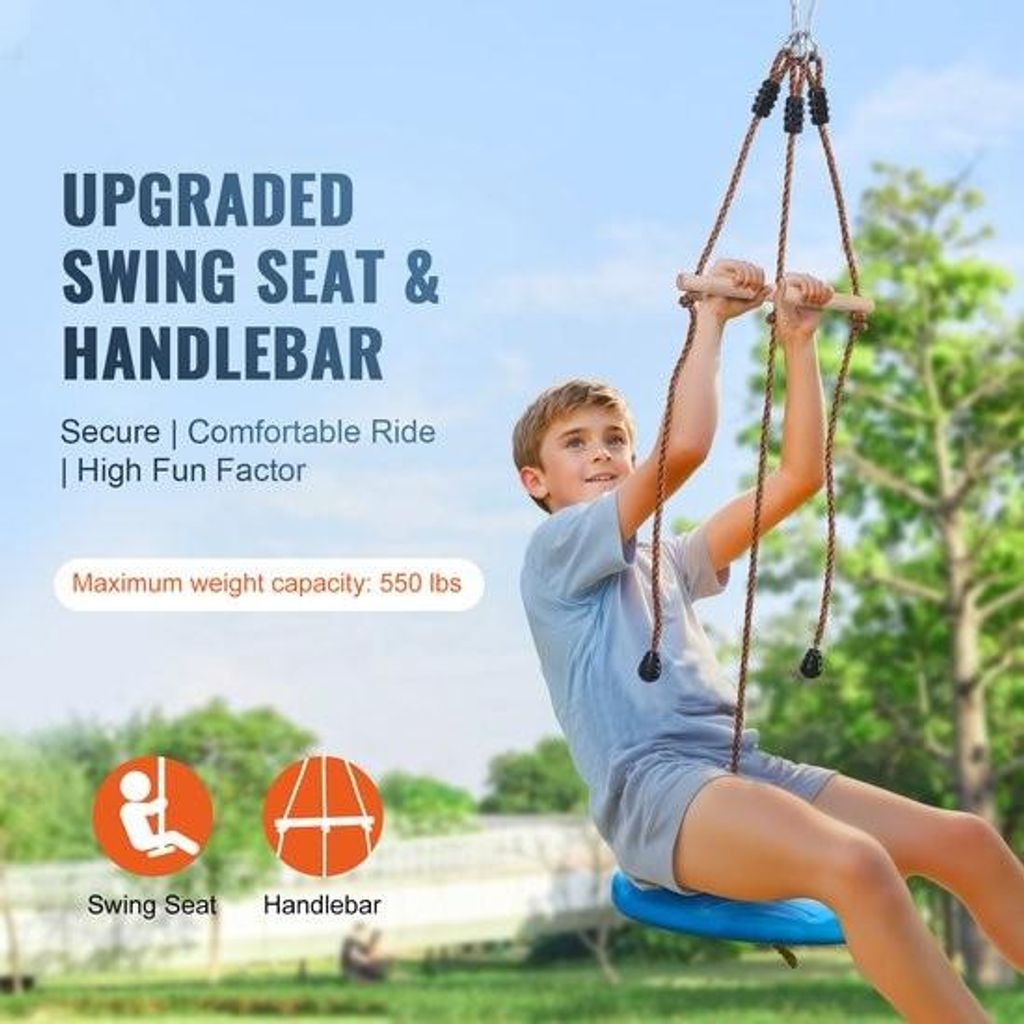 Seilrutschen-Set (1585 cm) für Kinder und Erwachsene, Produktbild 