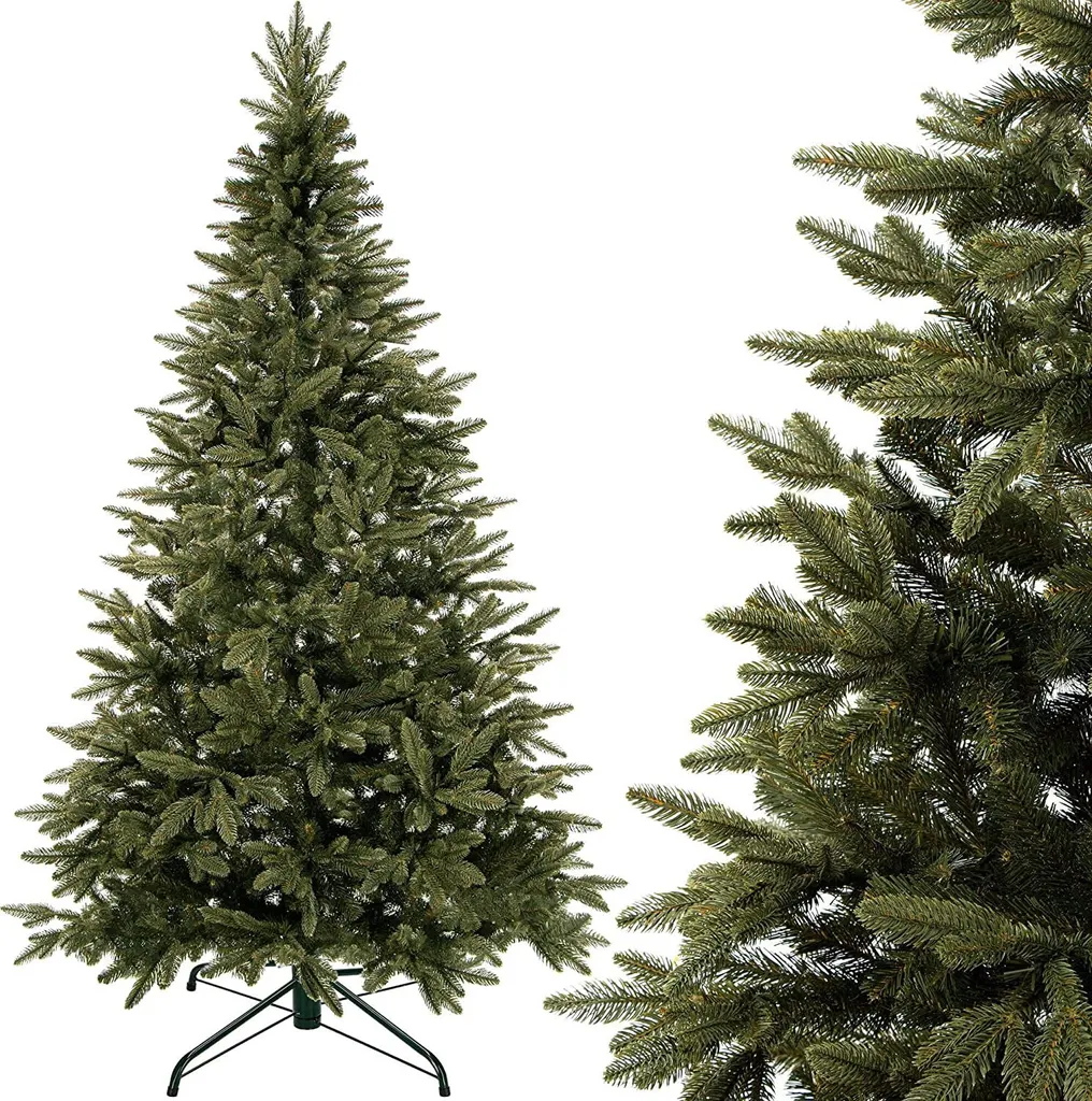 Sapin de Noël 150cm pour Salon Épicéa Artificiel avec Pied de Support