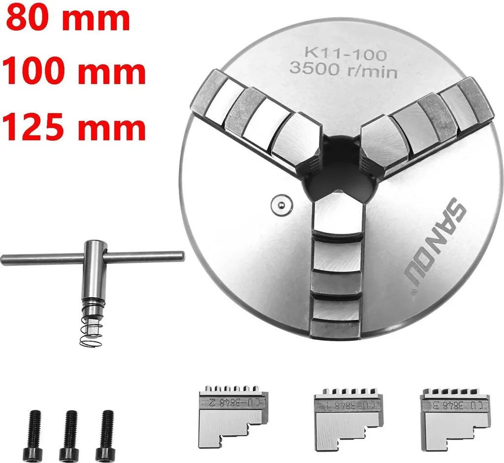 Mandrin 125 mm auto-centrant K11-80 : fixez vos pièces sans effort