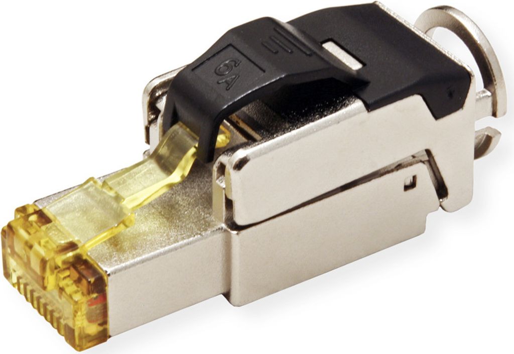 ROLINE feldkonfektionierbarer RJ-45 Stecker Cat.6A (Class EA), STP, silberfarben