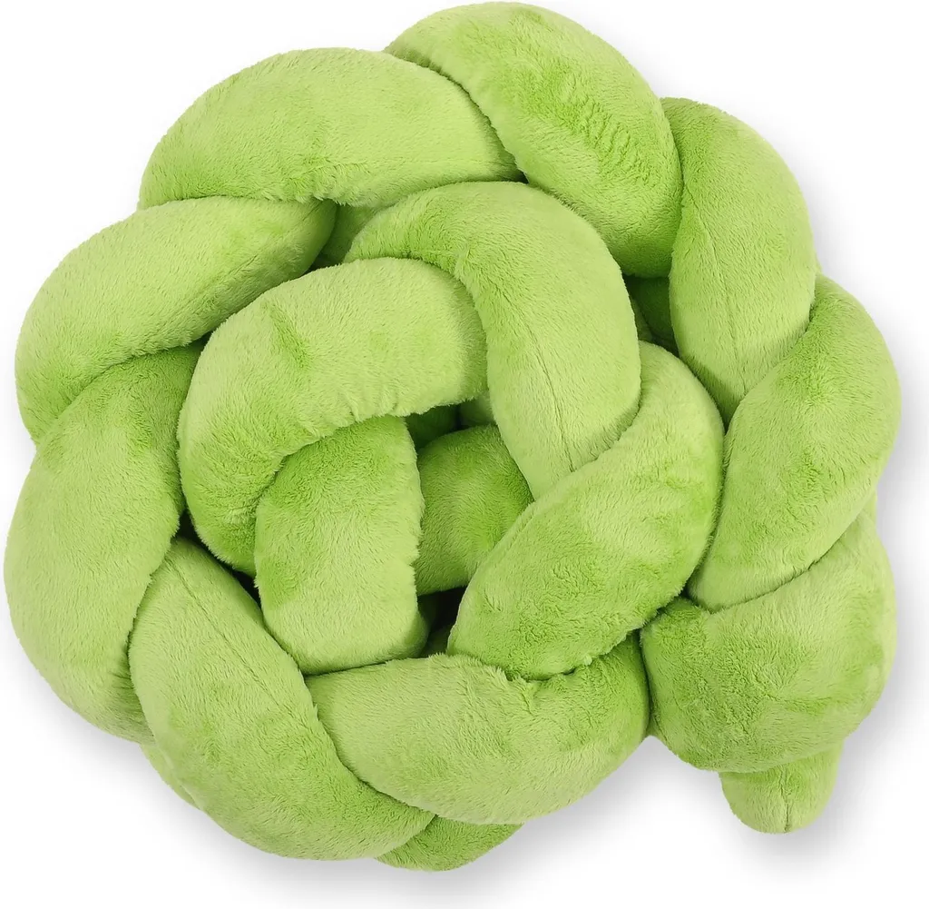 Fini les chocs : Nid tressé 180 cm vert en Minky pour lit d'enfant
