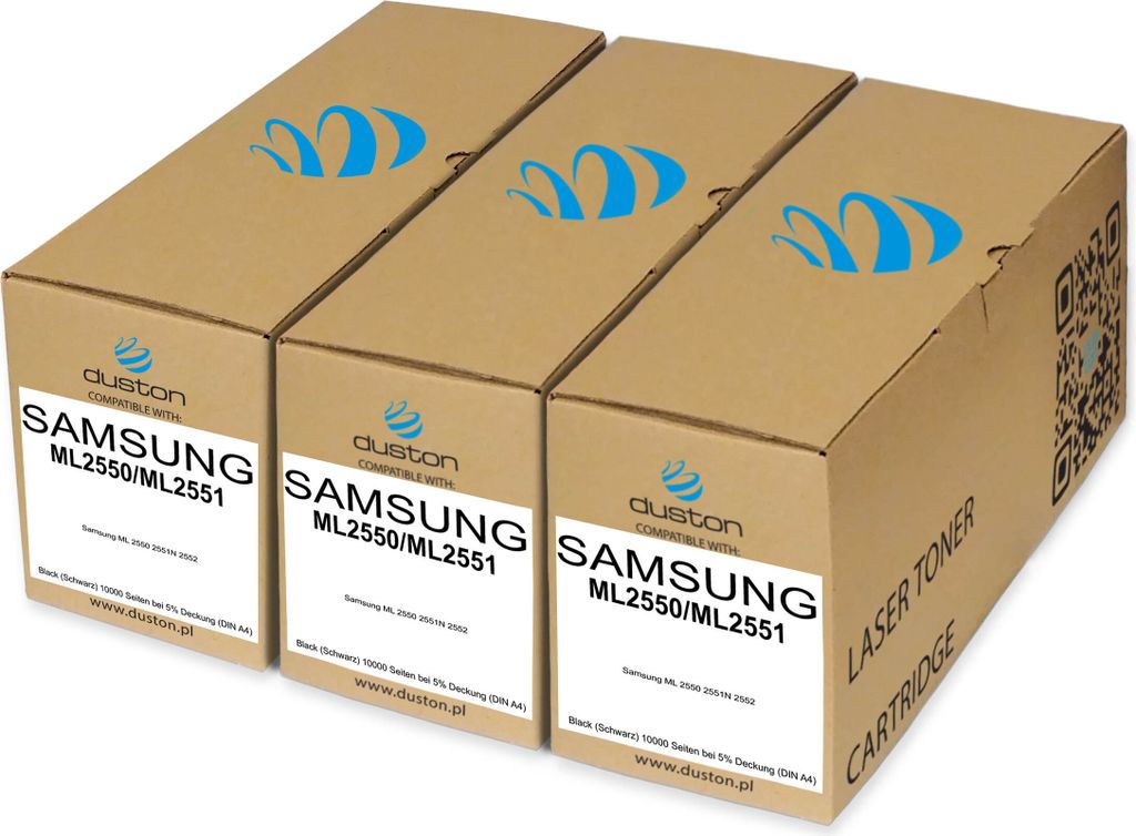 3x ML2550/ML2551, ML-2550/2551 Toner Druckertoner Patrone Schwarz kompatibel mit Samsung ML 2550 2551N 2552