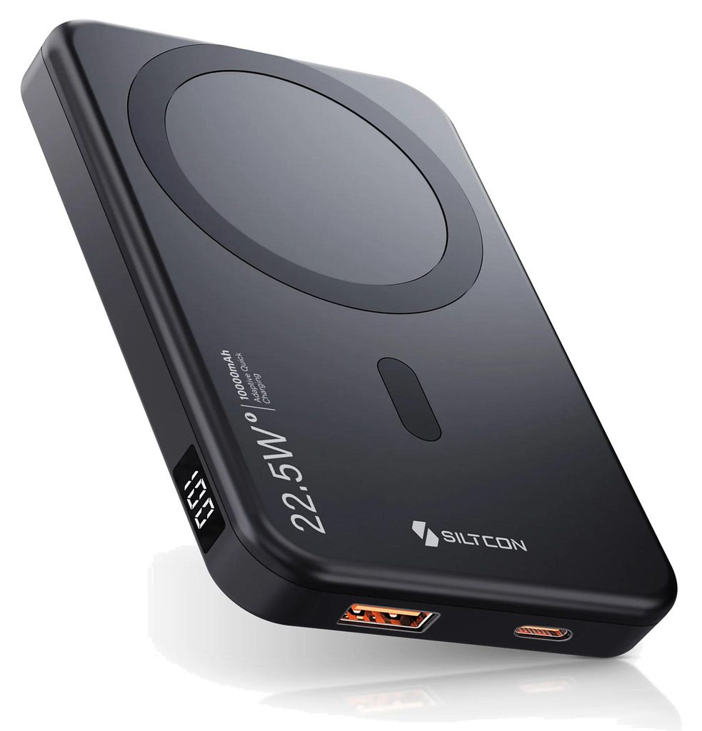 Siltcon® Kabellose magnetische Powerbank 10000 mAh, 15 W Produktbild 