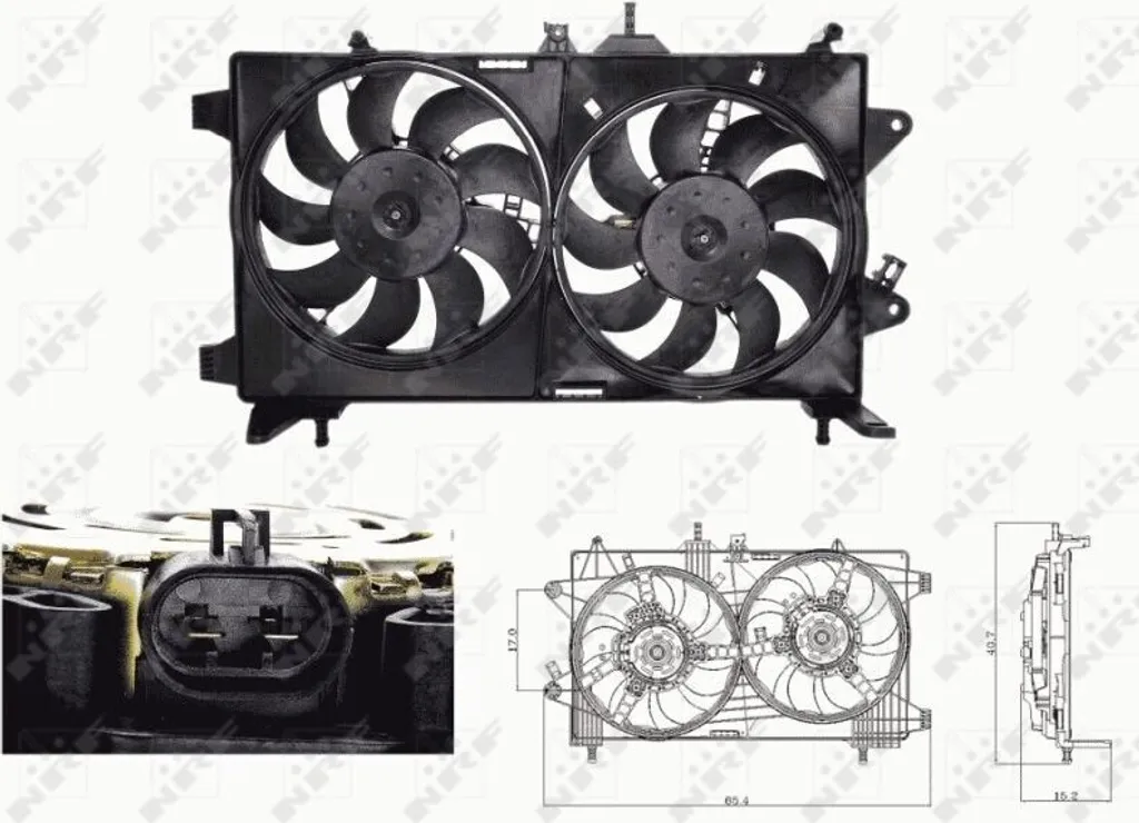 Ventilateur Radiateur NRF 47676 Haute Performance pour OE 51738693 Fiat
