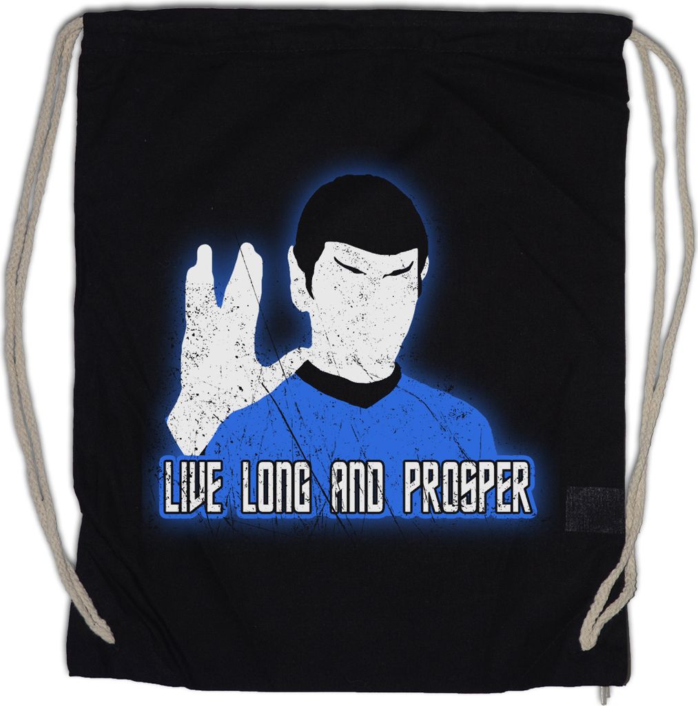 Urban Backwoods Long And Prosper Hand, Turnbeutel, Farbe: Schwarz
