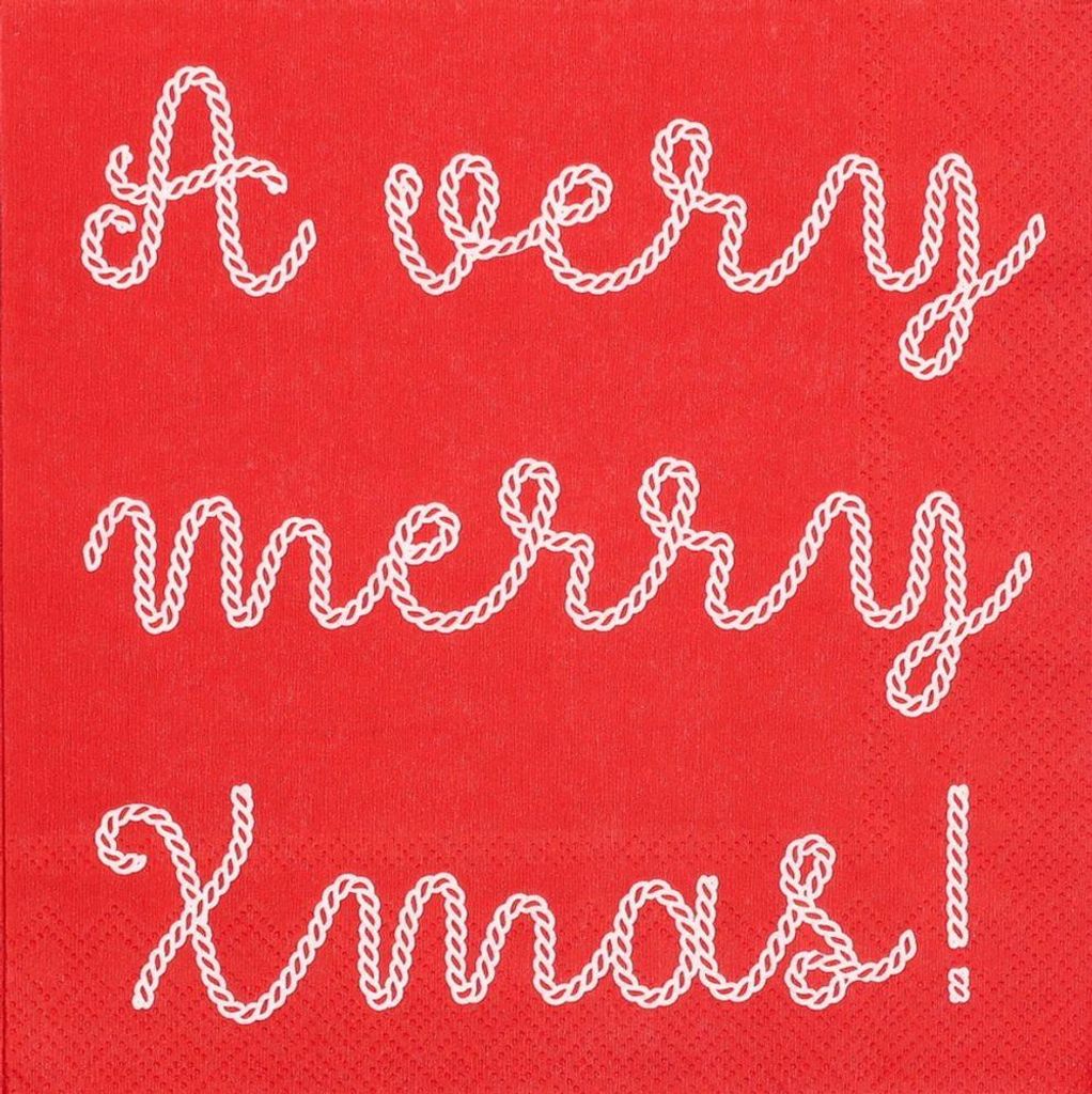 Servietten "A very merry Xmas"