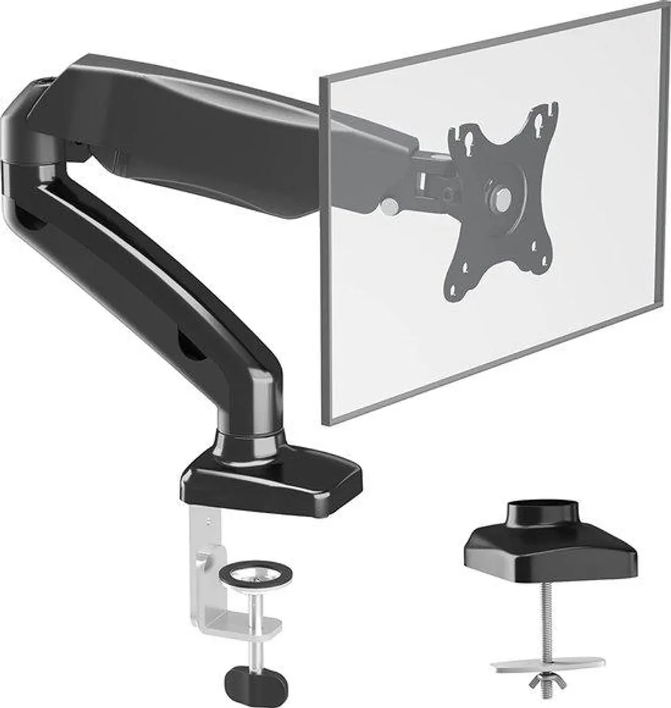 Support écran avec bras rotatif et plateau PC - Structure acier VESA