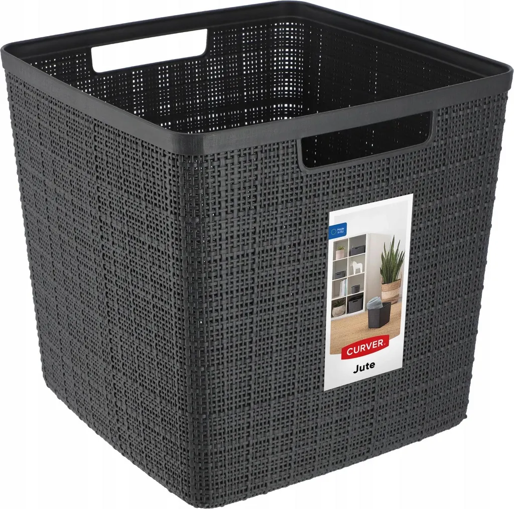 Panier de rangement en plastique 17L - Organiseur polyvalent blanc