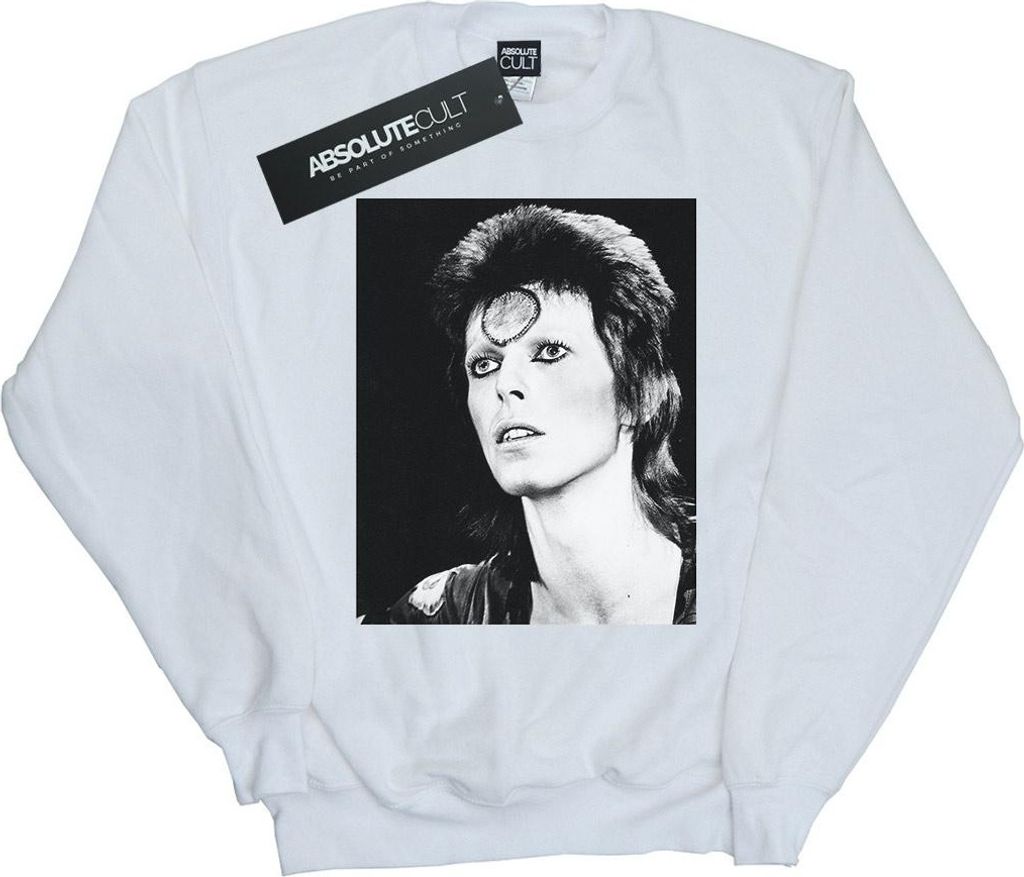 David Bowie - "Looking" Sweatshirt für Damen BI14879 (S) (Weiß)