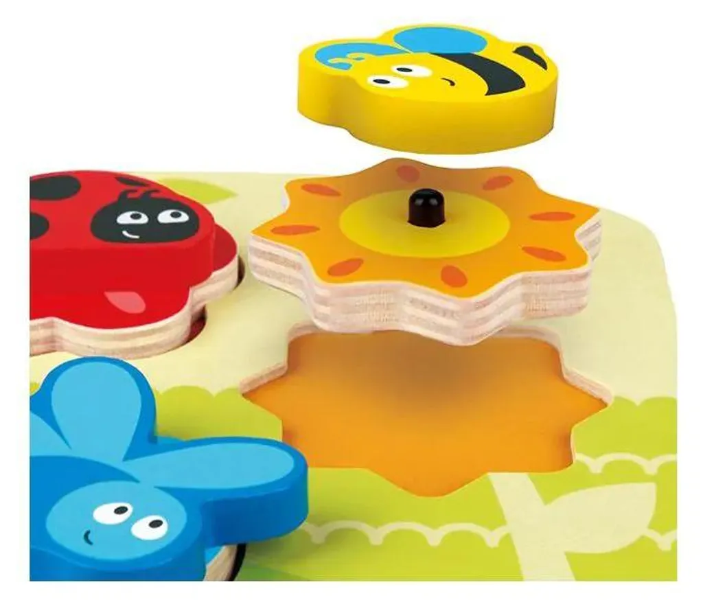 Puzzle d'insectes dynamique Hape - Jeu d'éveil en bois pour enfant