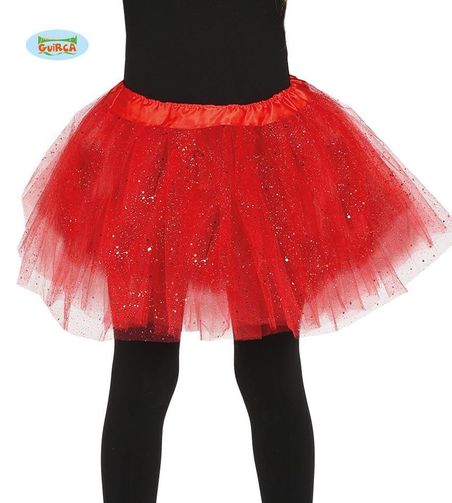 Tütü Tutu rot mit Glitzer für Kinder ca. 30cm Produktbild 