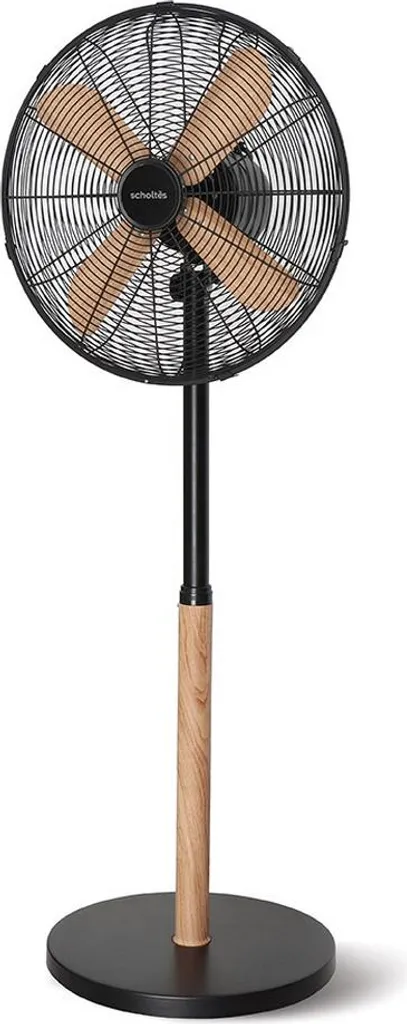 Ventilateur de sol 40cm noir idéal pour rafraîchir une chambre 55W