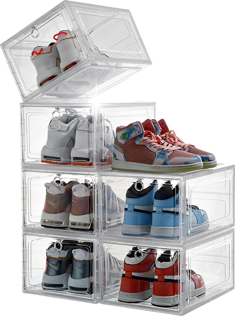 6x PREMIUM SCHUH-ORGANIZER-BOX für Spielzeug und Büroaccessoires