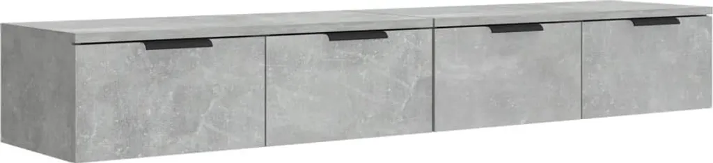 SYFAX™ Coppia Pensili Design Cemento 68x30x20cm Legno Multistrato