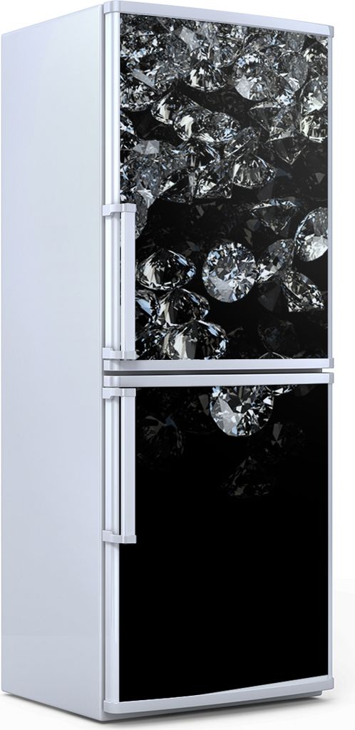 Kühlschrankdekoration 60x180 cm Aufkleber auf dem Kühlschrank - Diamanten Edelsteine