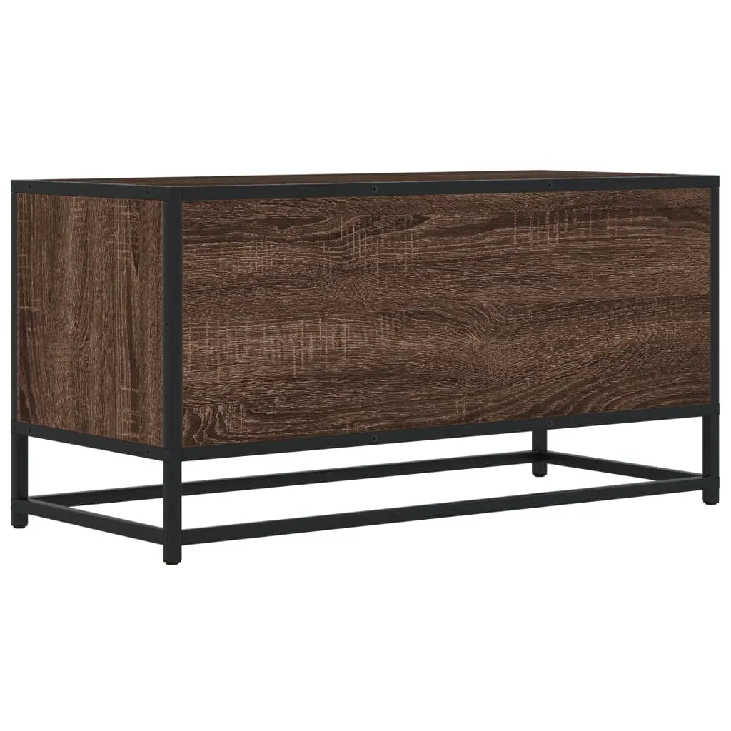 Mobile TV SYFAX™ 80x34,5x40cm Legno Multistrato e Metallo Nero