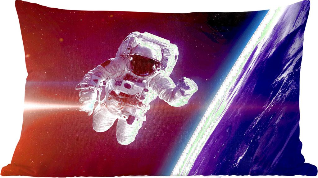 MuchoWow Zierkissen Sofakissen Wohnzimmer Dekokissen 50x30 cm Weltraum - NASA - Erde - Jungen - Kinder - Kinder - Wohnzimmerdekoration - Polster ...