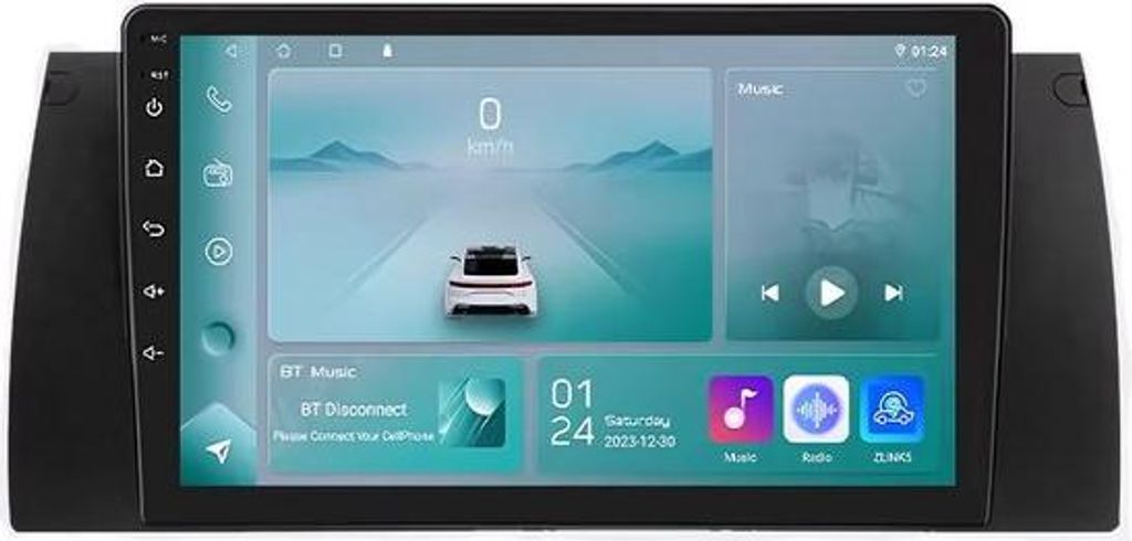 Autoradio mit Bluetooth und CarPlay für BMW 5er E39, E53, X5 und M5 (1995–2003) – Kompatibel mit Apple und Android – Stereoanlage mit Naviga...