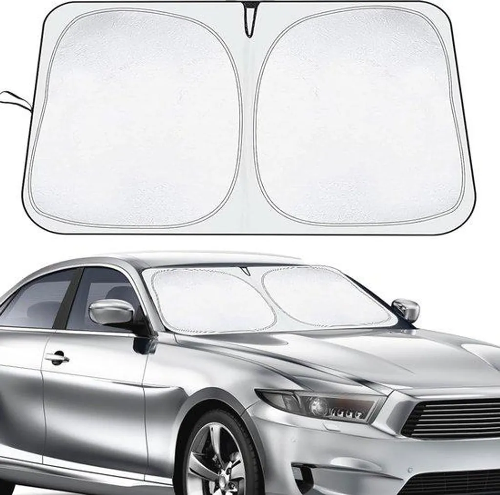 Protection Solaire Voiture 145x80 cm Parapluie Pliable Anti-Chaleur