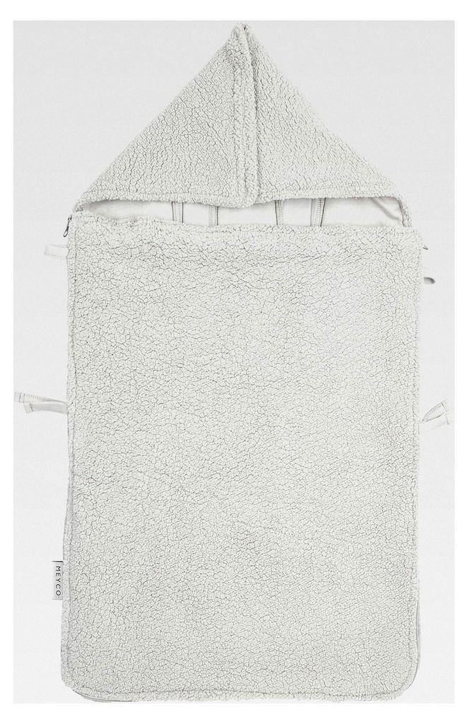 Fußsack Teddy, Einschlagdecke für Babyschale und Kinderwagen, Greige