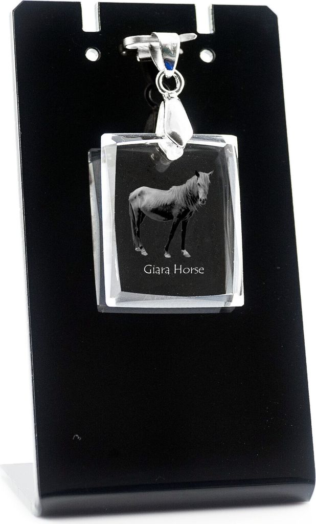 Giara Pferd - Crystal pendant with horse, photo necklace, unique jewellery by Art-Dog