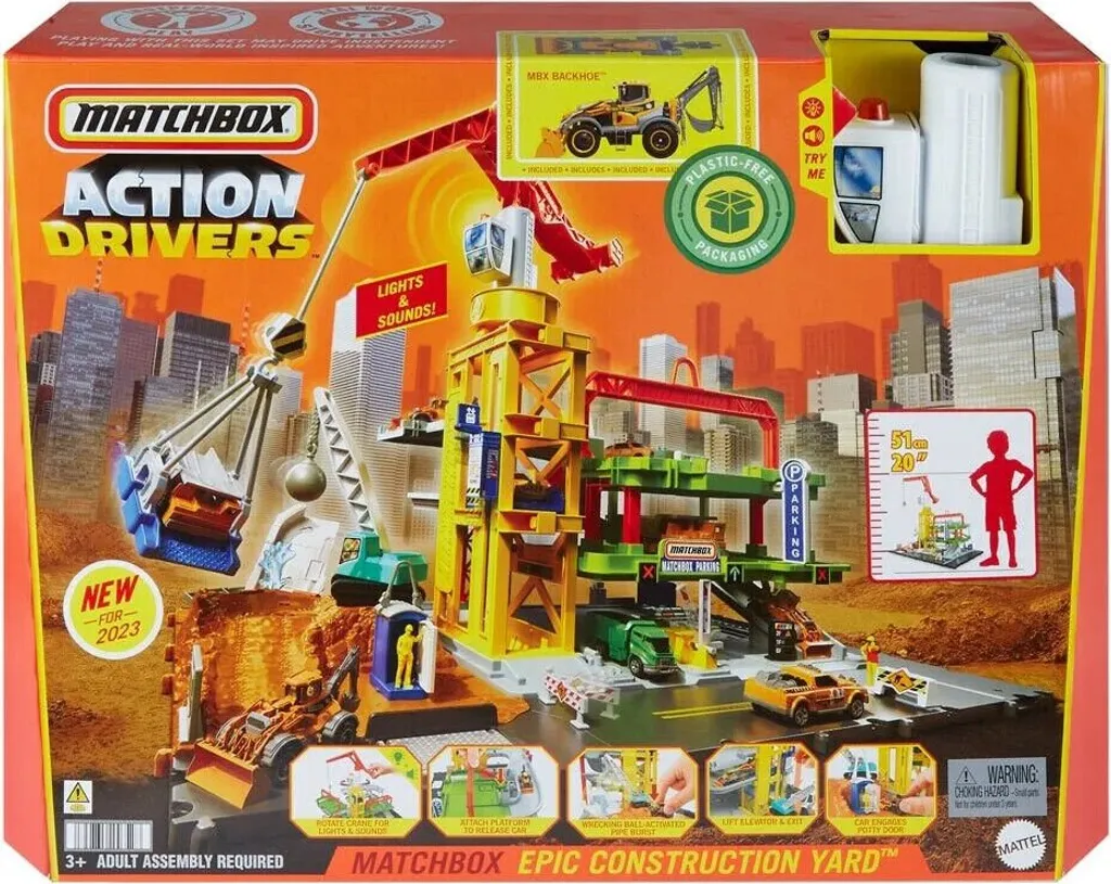 Matchbox Action Drivers Chantier Géant - Circuit de Chantier Complet