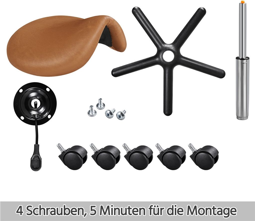 Yaheetech Sattelhocker Rollhocker Arbeitshocker Drehhocker Produktbild 6