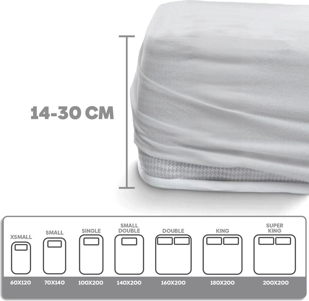 EVE Textile Spannbettlaken 200 x 200cm Weiß 100 % Baumwolle Produktbild 2