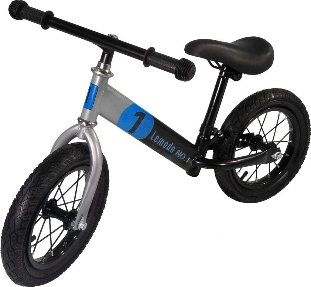 Laufrad blau mit Luftreifen, Kinderlaufrad 12 Zoll Lufträder, höhenverstellbares Balance Bike