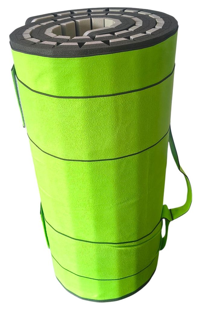 Dicke Isomatte ohne Memory-Effekt – Grün | Schaumstoff-Campingmatte | Rutschfeste Sportmatte | Camping-Isoliermatte