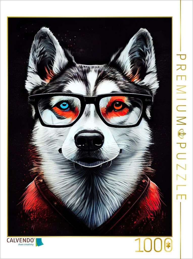 CALVENDO Puzzle Hund Luna | 1000 Teile Lege-Größe 64x48cm Foto-Puzzle für glückliche Stunden
