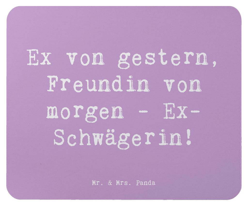 Mr. & Mrs. Panda Mauspad Spruch Ex-Schwägerin Überrascht - Lavendeltraum - Geschenk, mousematte, computer, einzigartige Designs, Beziehungsänder...
