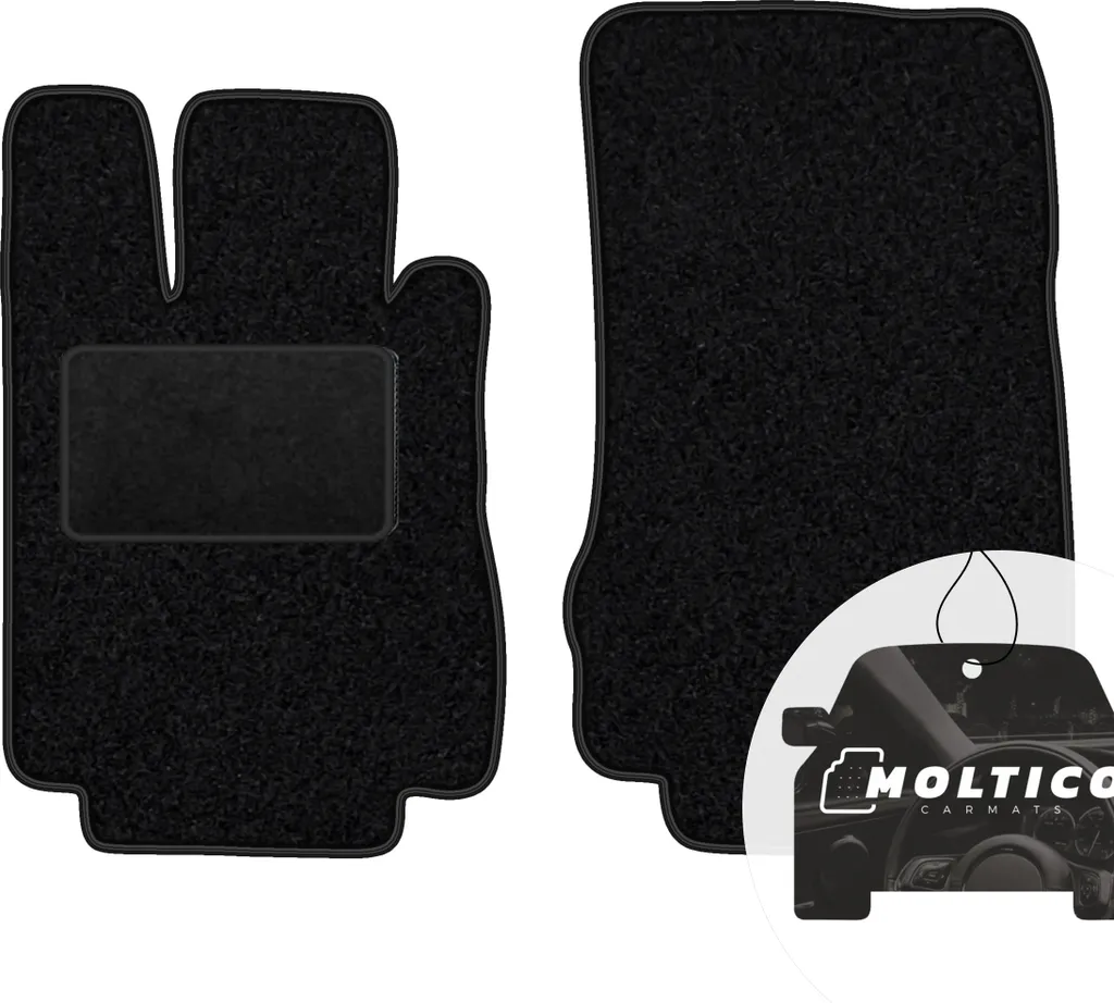 Tappetini moto-MOLTICO Velours Nero Mercedes S-Class W220 Long