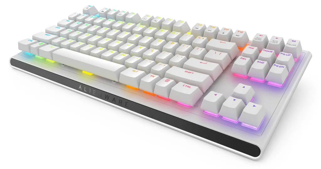 Alienware AW420K Clavier Gaming TKL USB Blanc QWERTY US International
