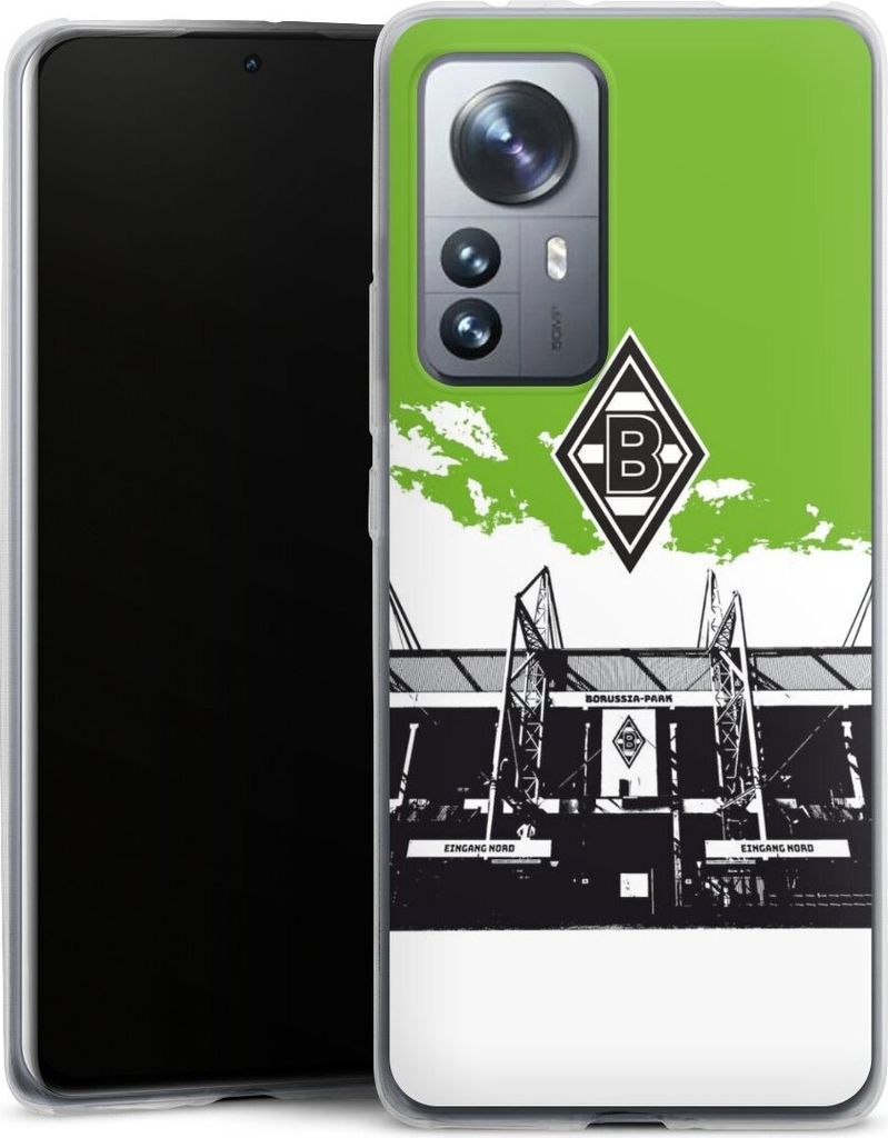 DeinDesign Slim Hülle für Xiaomi 12 Pro 5G Silikon Case Ultra Dünn Handyhülle Borussia Mönchengladbach Fanartikel Stadion