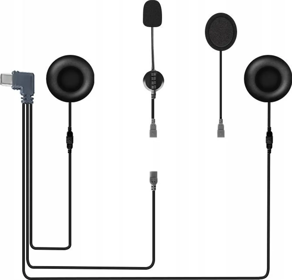 EJEAS Q8 Intercom Casque Moto USB C avec Double Microphones HD