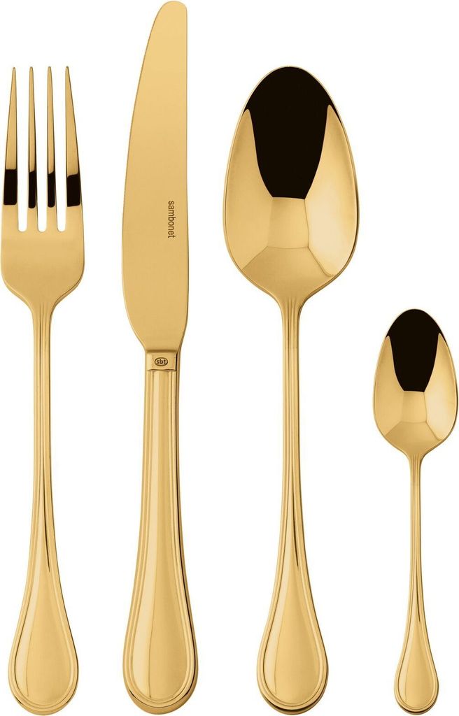 Sambonet Royal Edelstahl/PVD Gold Besteck 24tlg.Vh. Zdjęcie produktu 