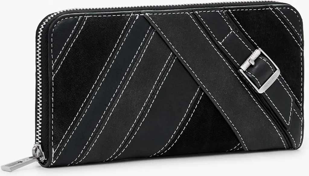 Elegante portafoglio da donna in nero con cerniera e numerosi scomparti - 2