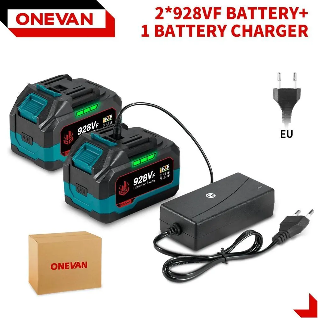 Batterie 18V pour Tronçonneuse et Visseuse à Chocs Kit 2x 22900 mAh