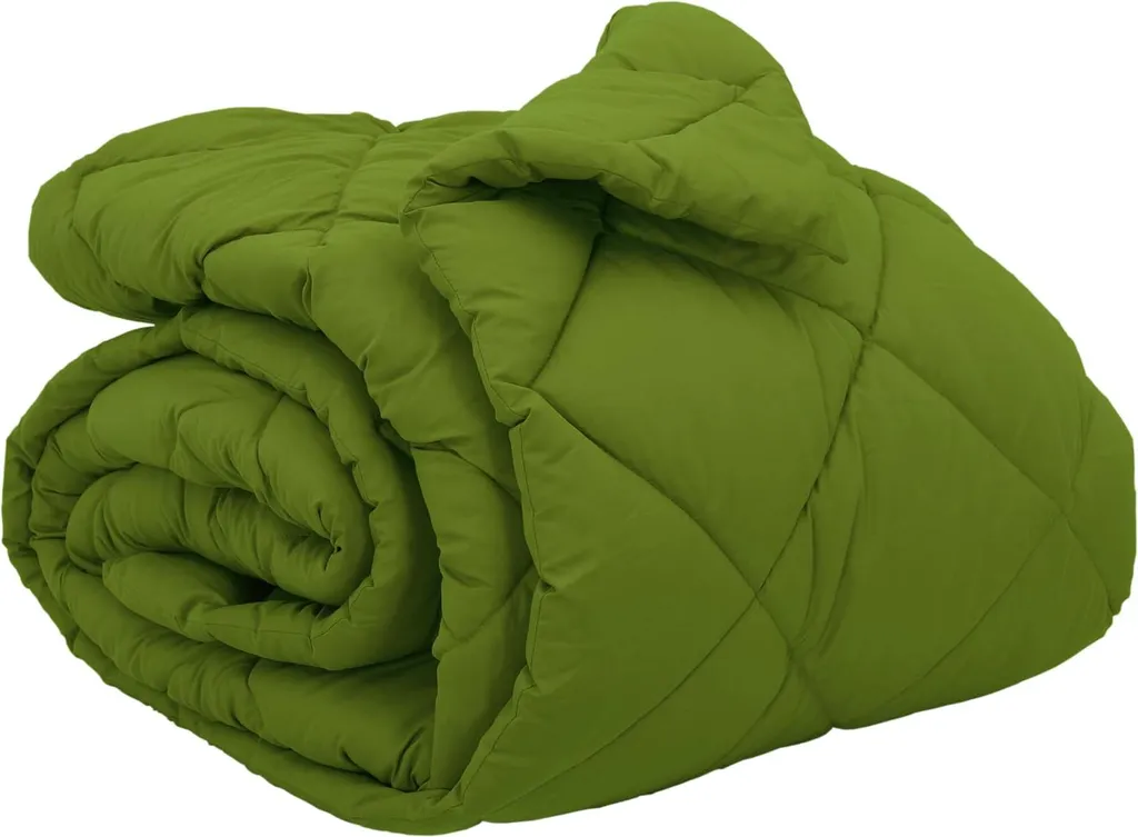 vidaXL Couette d'hiver verte 200x220 cm microfibre - Confort Chaud