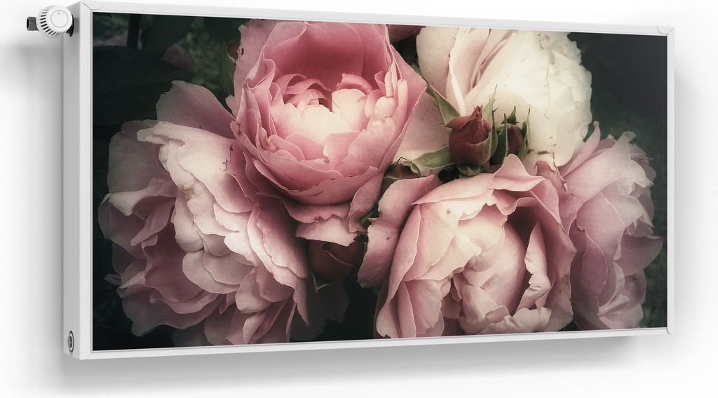 DEQORI Magnetmatte Heizung beschreibbar 120x60 cm 'Nostalgische Blüte' Magnetfolie