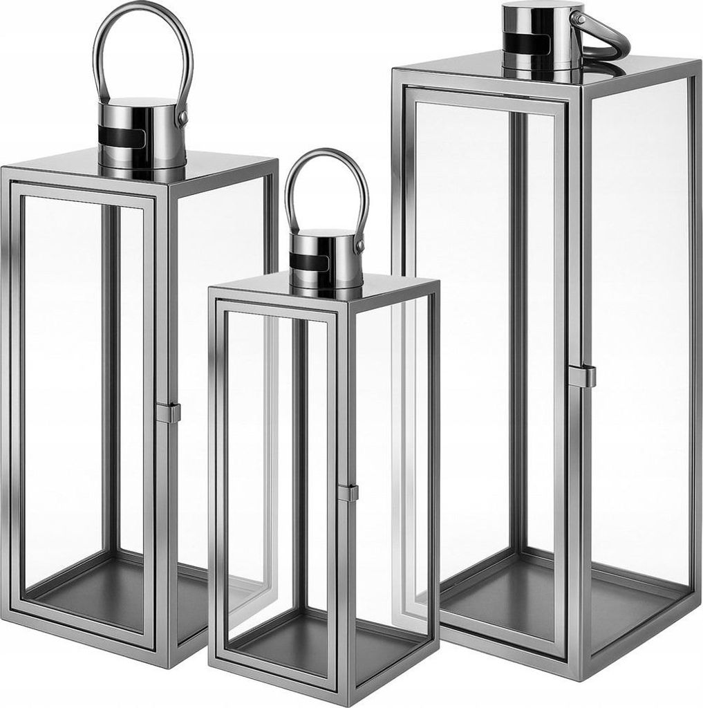 Ruhhy 26477, set van 3 kaarsenstandaards, roestvrij staal, Productafbeelding 
