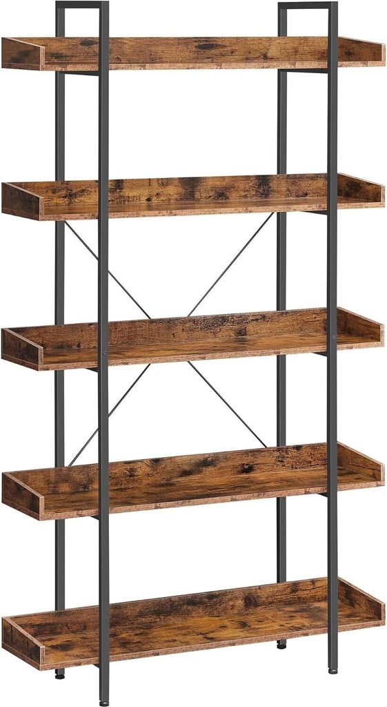 VASAGLE boekenkast, 5 etages, ruime opbergruimte, Productafbeelding 