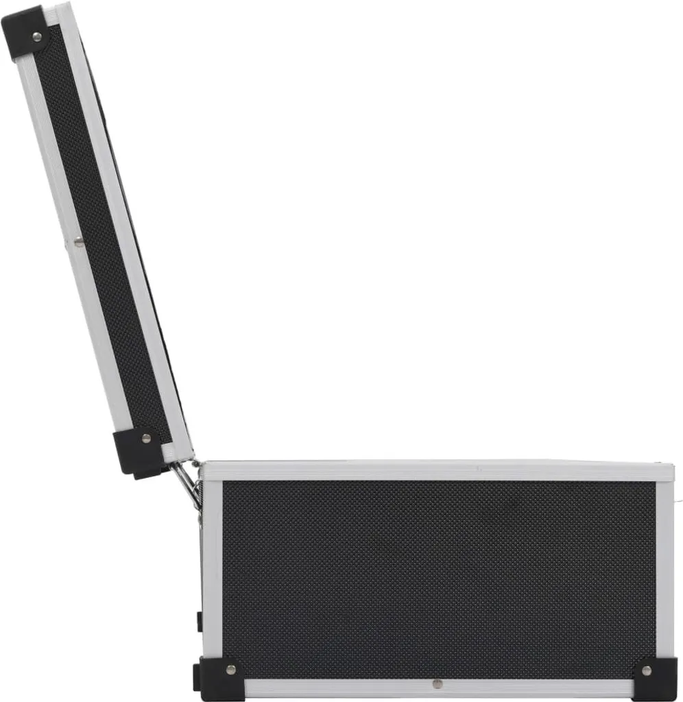 Valisette de Rangement CD 80 Places en Aluminium Noir - Format Compact