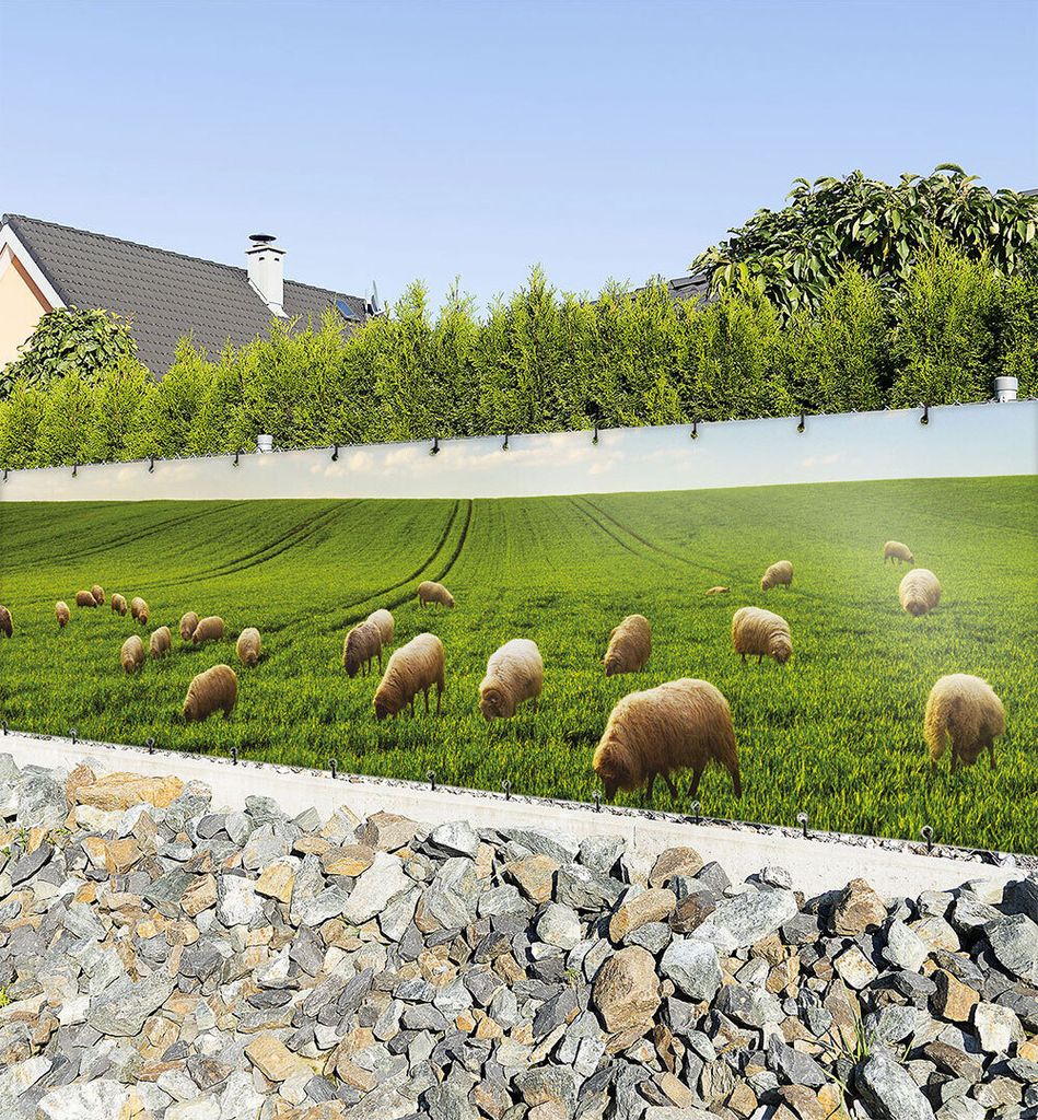 Zaunbanner Field 02 Sichtschutz Garten Zaun