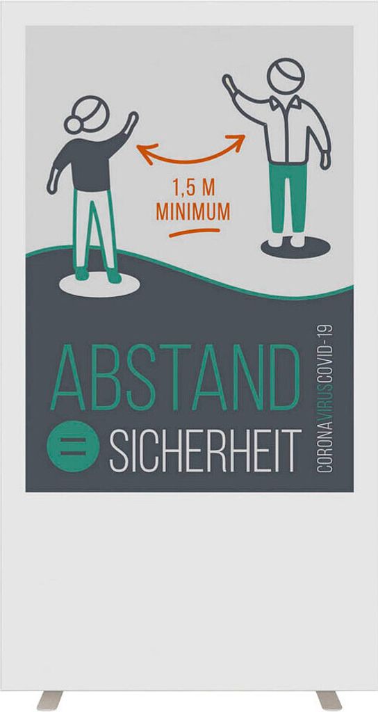 PAPERFLOW Trennwand easyScreen, Abstand-Sicherheit weiß Produktbild 