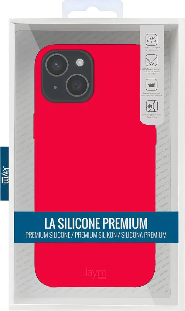 Coque iPhone 15 Plus Rouge Jaym MagSafe - Finition Soft-Touch Premium - 5