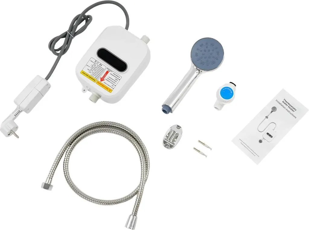 Mini Scaldabagno Elettrico Istantaneo con Sicurezza Integrata Bianco