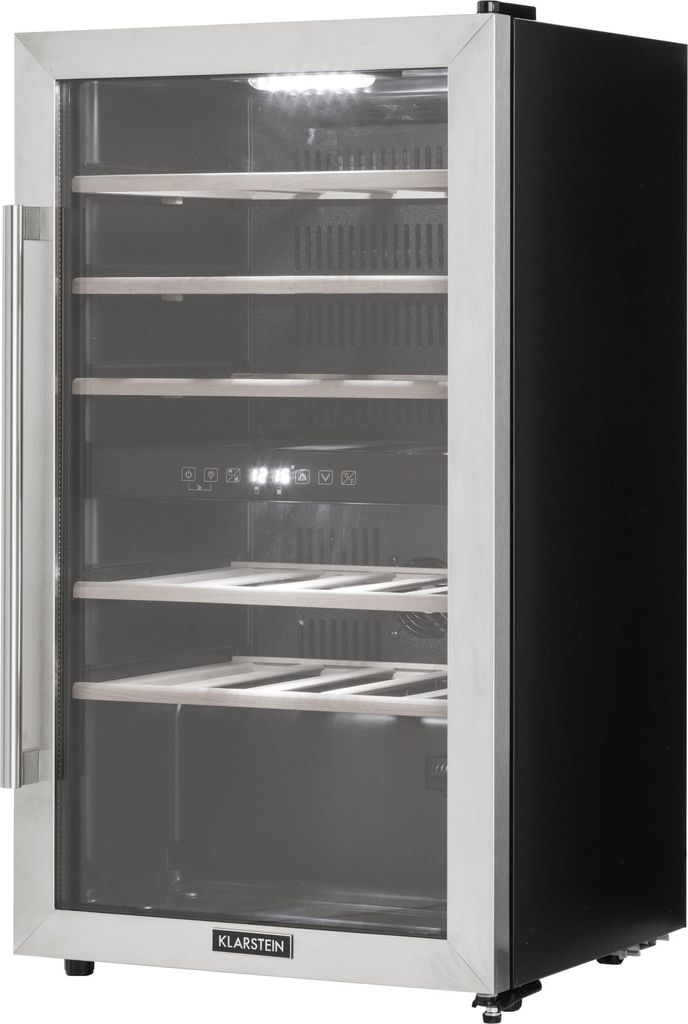 Klarstein Weinkühlschrank, Getränkekühlschrank Schmal, Kühlschrank mit Glastür, Getränkekühlschränke Freistehend, Weinkühlschrank Klein, W...